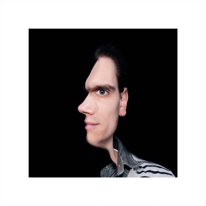 halbes Selbstportrait 3 mit weissem Rand